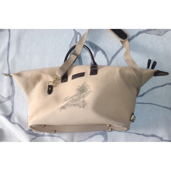 Tommy Bahama Other - Tommy Bahama Paradise Island Hopper Weekender Duffel Bag Canvas Leather